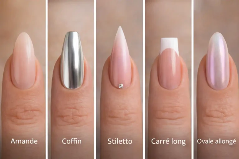 ongles longs formes amande coffin stiletto carré long ovale manucure tendance nail art élégant
