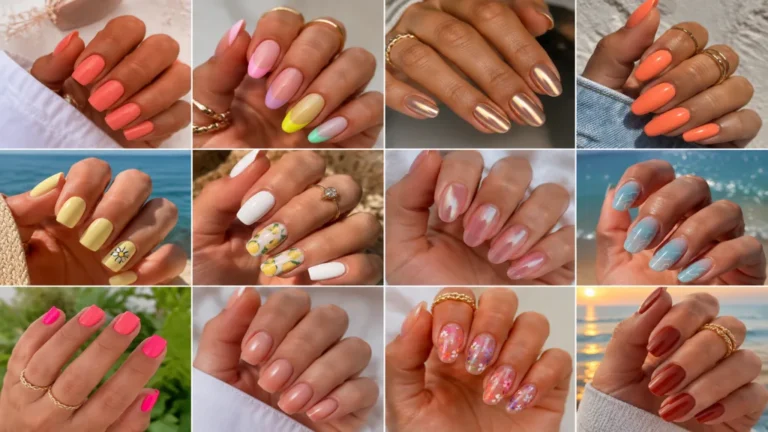 Inspirations manucure été avec ongles colorés, french revisitée, motifs fruités et couleurs pastel.