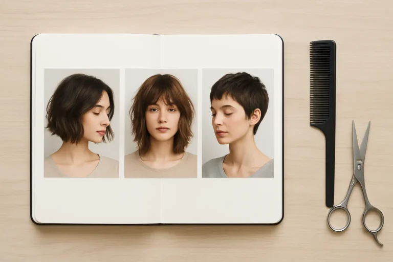 Références de coupe de cheveux femme avec bob ondulé, shag mi-long et pixie texturé