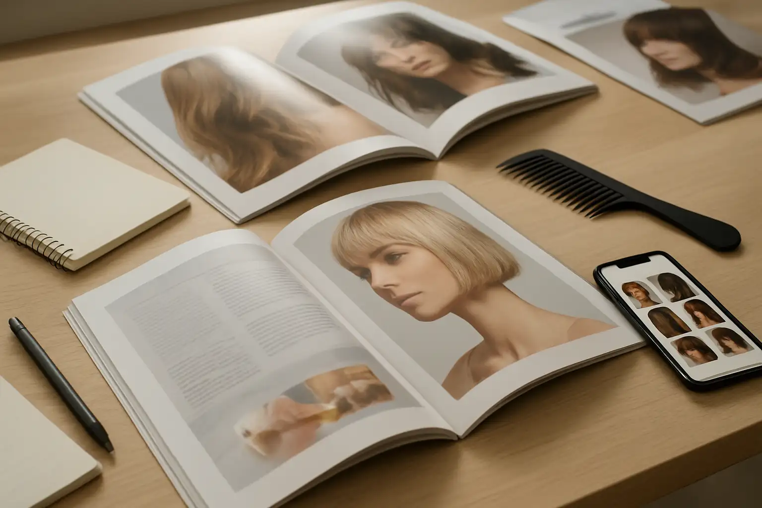Collection de magazines et carnets autour d’idées de coiffures GoodCut
